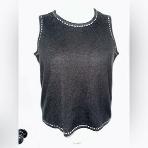 Studio Works Black Sleeveless Tank Top #1745
